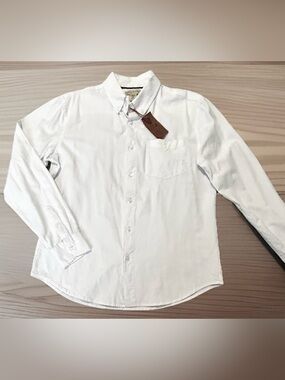 Elliot Mulryan Men's Button Down Cotton Blend Casual Shirt White M